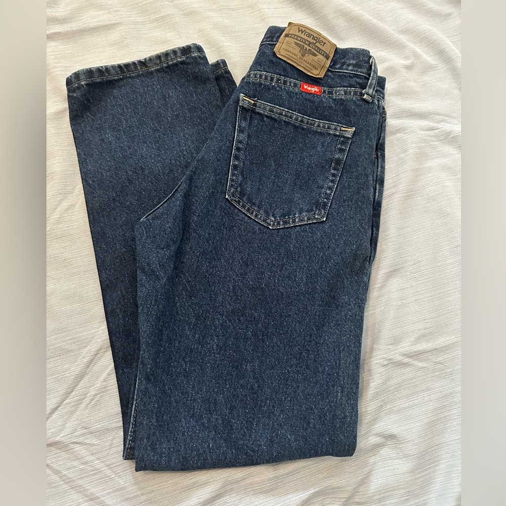 Men’s Wrangler Regular fit Jeans 100% cotton 30x30 style 96501 dark wash no rips